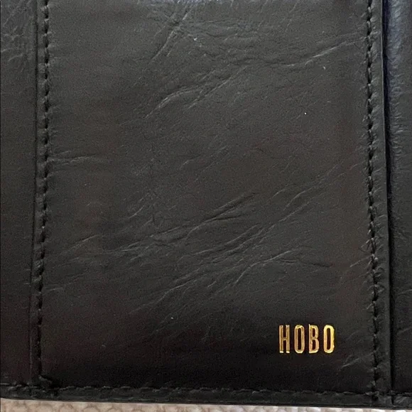 HOBO Midnight Leather Wallet with Brass Accent - Picture 2 of 9